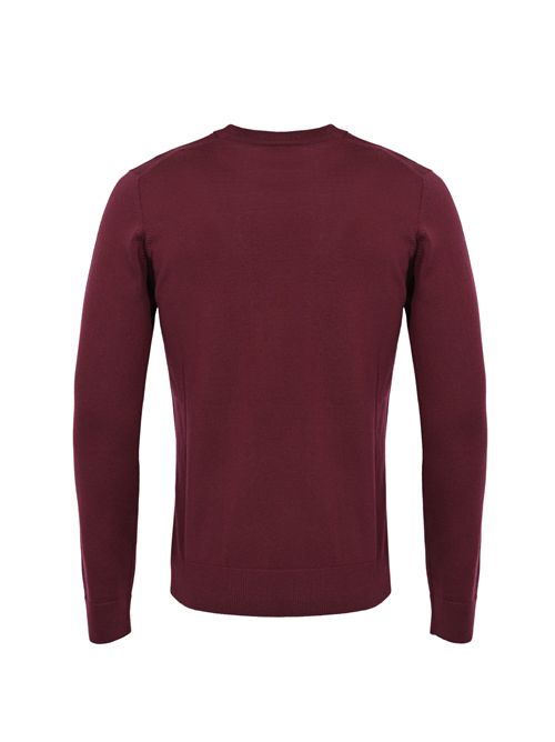 Maglia girocollo slim in lana merinos Ciliegia Alpha studio | AU-3010C1009